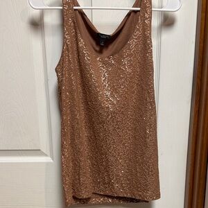 Talbots Bronze Sequin Tank Top